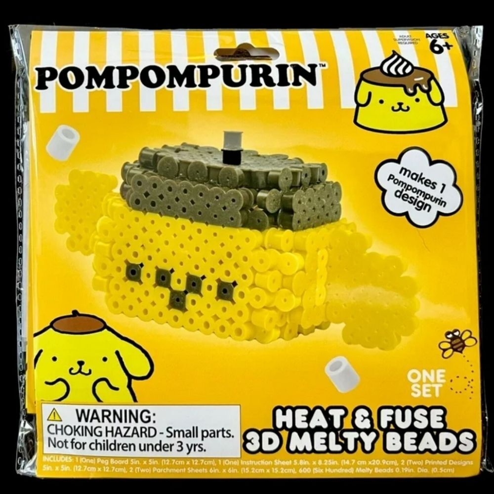 NEW Hello Kitty Heat &Fuse 3D Melty Beads Craft Art Kit ~ Pompompurin